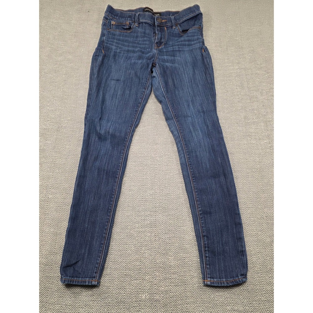 EXPRESS Jeans Womens Mid‎ Rise Legging Blue Denim Stretch Pants Size 8s